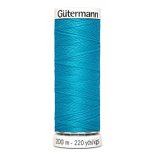 Нить Sew-All 100/200 м для всех материалов, 100% полиэстер Gutermann (736, бирюза)