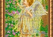 Рисунок на ткани для вышивания бисером "Ангелочек в саду" К-467 (24*30см)