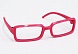 Очки без стекла прямоугольные 8см пластик (1, розовый)