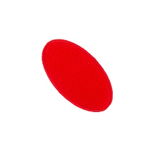 Термоаппликация Овал флис 90х50мм (красный)
