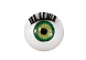Глаза с ресничками круглые 12мм (уп=10шт) (2, зеленый)