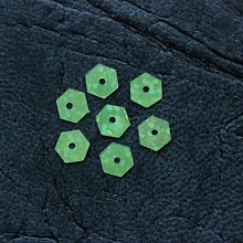 Пайетки голограмма Шестиугольник (15-16гр) (6, салатовый)