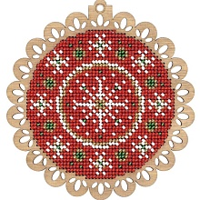 Набор для вышивания Щепка "Новогодний красный шар"