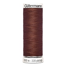 Нить Sew-All 100/200 м для всех материалов, 100% полиэстер Gutermann (478, красно-корич...