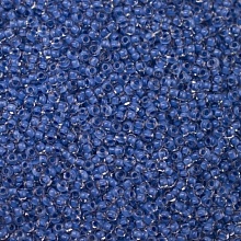  Бисер Preciosa 10/0 20гр (38338, прозрачный, синяя линия внутри)
