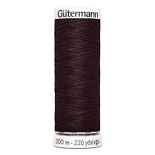 Нить Sew-All 100/200 м для всех материалов, 100% полиэстер Gutermann (696, т.коричневый)