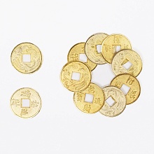 Монетки металл 30 мм (уп. 10 шт) (золото)