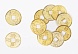Монетки металл 30 мм (уп. 10 шт) (золото)