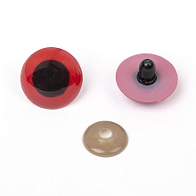 Глазки круглые винтовые с заглушками 30мм  (уп 2шт) (красный)