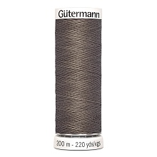 Нить Sew-All 100/200 м для всех материалов, 100% полиэстер Gutermann (469, серо-коричне...