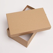 Крафт коробка однотонный  (28 х 18,5 х 11,5 см, прямоугольная)