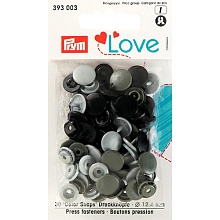 Кнопки Color Snaps PrymLove 12мм серый/черный 30шт