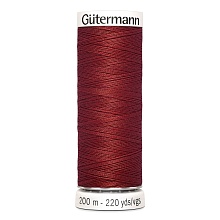 Нить Sew-All 100/200 м для всех материалов, 100% полиэстер Gutermann (221, т.кирпичный)