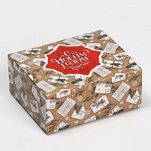 Коробка сборная «Новогодняя почта», 12 х 10 х 5 см