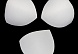 Чашечки корсетные треуг. без уступа с равномерным наполнением, р.40 (1 пара)  (белый)
