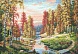 Алмазаная мозаика "Осенний закат" 48*38 см