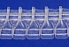 Тесьма для штор TOSCA TRANSPARENT 7см прозрачная 2 ряда петель, 4 шнура 1:2.0 
