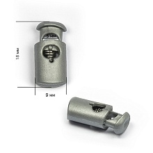 Фиксатор для шнура пластик 203-М Ø 4мм (2шт) (серебро)