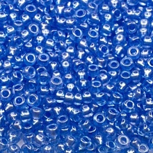 Бисер Preciosa 10/0 20гр (08336, голубой, жемчужная линия внутри)