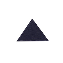 Термозаплатка (ткань) треугольник 40х60мм  (т.синий2)