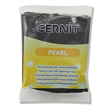 Пластика полимерная запекаемая 'Cernit PEARL' 56 гр (100, черный)