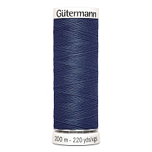 Нить Sew-All 100/200 м для всех материалов, 100% полиэстер Gutermann (593, серо- синий)