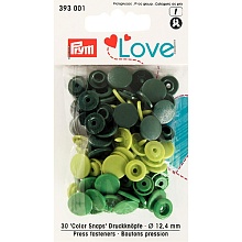Кнопки 12мм зеленые 30шт Color Snaps Prym Love