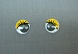 Глазки клеевые бегающие с ресницами 20мм (10шт) (5, желтый )