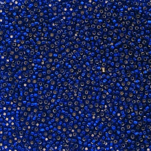  Бисер Preciosa 10/0 20гр (37100, синий, серебряная линия внутри)