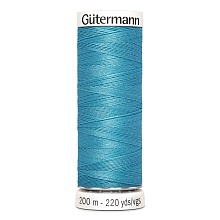 Нить Sew-All 100/200 м для всех материалов, 100% полиэстер Gutermann (385, серо- голубо...