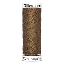 Нить Sew-All 100/200 м для всех материалов, 100% полиэстер Gutermann (851, св.коричневы...