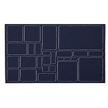 Заплатка самоклеющаяся квадраты, прямоугольники (ткань) 145х245мм (т.сини...