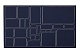 Заплатка самоклеющаяся квадраты, прямоугольники (ткань) 145х245мм (т.синий2)