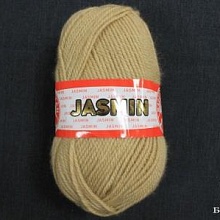 Пряжа для ручного вязания Jasmin 50% шерсть, 50% акрил 100г/200м  (00080, песок)