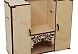 Деревянная заготовка кукольная мебель 'Шкаф- стенка в гостиную с резной полкой' 15*13*5 см