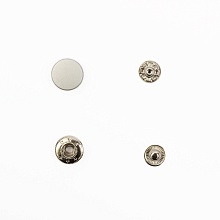 Кнопки установочные 15мм (ответная часть 14мм) уп=2шт (матовый серебро)