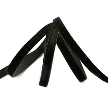 Лента бархатная 10-12 мм  (1, черный)