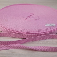 Лента киперная х/б 10мм цветная  (25, розовый)