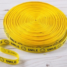 Лента ременная декоративная 2,5см (13, Smile, желтый)