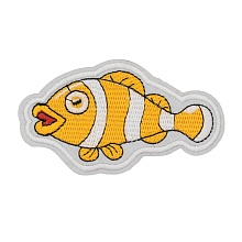 Термоаппликация 'Морская рыбка', оранжевая, 6*10.3см, Hobby&Pro