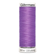 Нить Sew-All 100/200 м для всех материалов, 100% полиэстер Gutermann (291, св.фиолетовы...