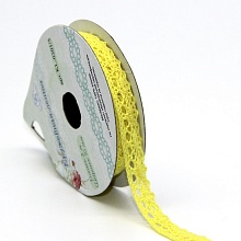 Кружевная лента «Рукоделие» 10мм х 3м (цвет: желтый)		