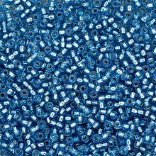  Бисер Preciosa 10/0 20гр (08236, голубой, серебряная линия внутри)