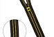 Молния спираль Т5 декор. 75см 42105 (3, черный с желтым)