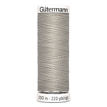 Нить Sew-All 100/200 м для всех материалов, 100% полиэстер Gutermann (118, серо- бежевы...