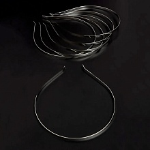 Ободки для волос 7 мм, металл (серебро)