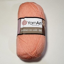 Пряжа для ручного вязания 'Merino de Lux' 50%шерсть, 50%акрил 100гр/280м (565, персик)