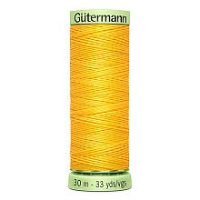 Нить Top Stitch 30/30 м для декоративной отстрочки, 100% полиэстер Gutermann (417, желт...