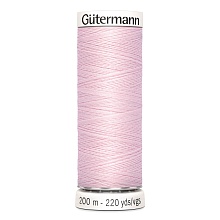 Нить Sew-All 100/200 м для всех материалов, 100% полиэстер Gutermann (372, розовый)