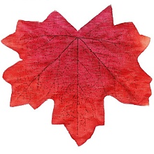 Декор «Кленовый лист», набор 50 шт, красный цвет